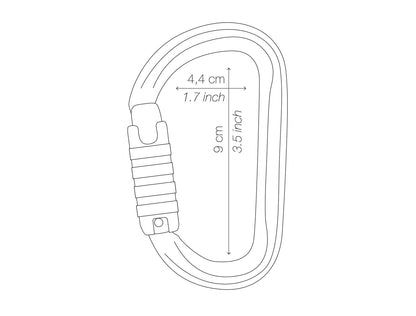 PETZL Am`D TRIACT-LOCK 鋁合金D型三段自動上鎖鉤環