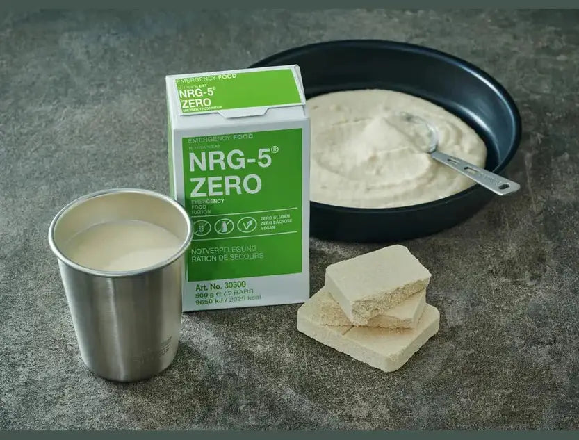 NRG-5 ZERO 無麩質緊急口糧外盒與單包防災儲備包裝