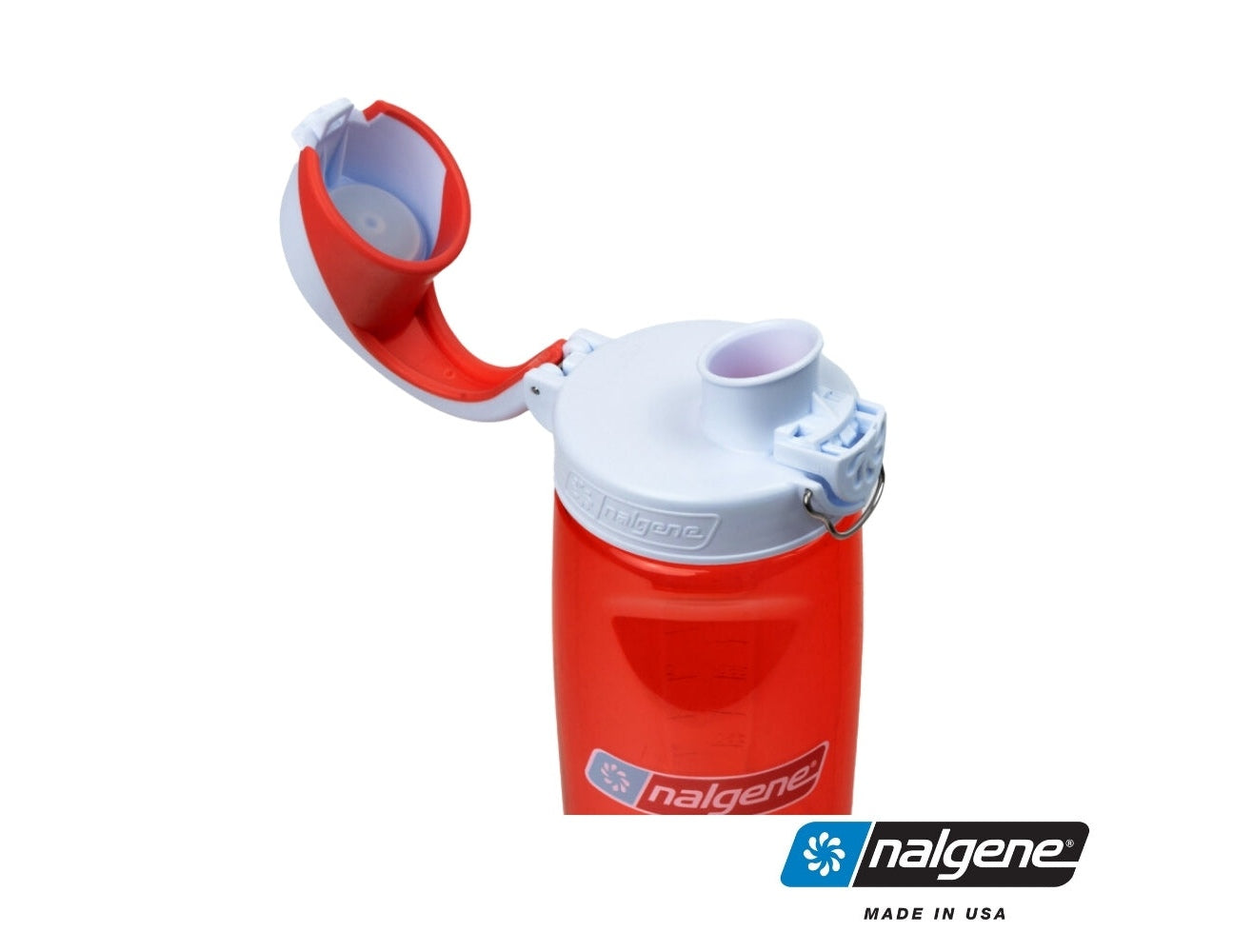 Nalgene水壼 Sustain OTF 運動型水壼 650ml 珊瑚紅/冰霜蓋 mabuvalley