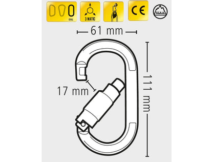 BEAL O'LIGHT 3 MATIC 鋁合金O型三段自動上鎖鉤環