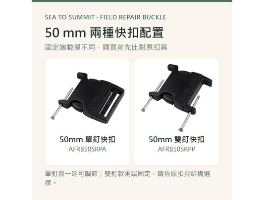 福利品 Sea to Summit AFRB50SRPA／AFRB50SRPP 50mm 快修插扣｜單釘／雙釘