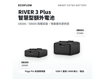 EcoFlow RIVER 3 Plus 額外電池 EB300 /EB600