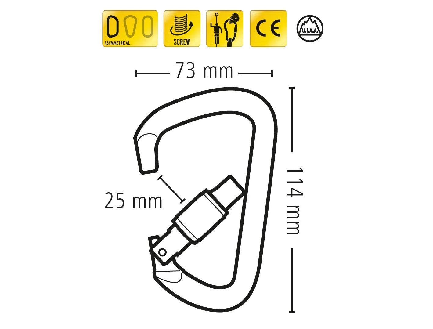 BEAL AIR SMITH 鋼製D型有鎖鉤環