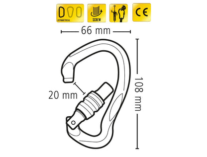 BEAL BE LINK SCREW 鋁合金D型有鎖鉤環