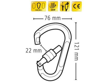 BEAL BE LOCK SCREW 鋁合金梨型有鎖鉤環