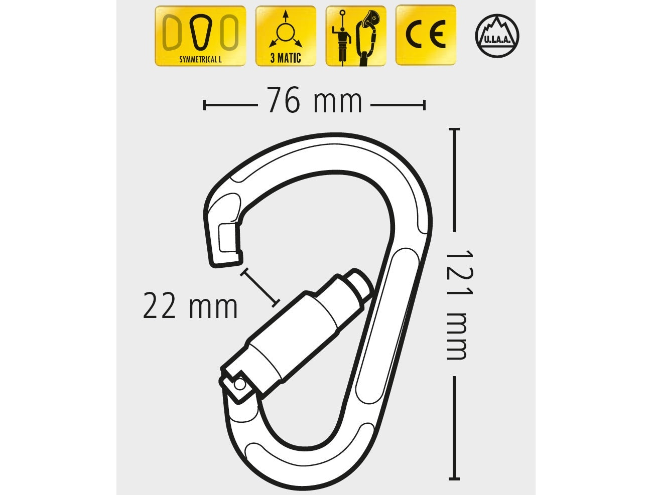 BEAL BE LOCK 3-MATIC 鋁合金梨型三段自動上鎖鉤環