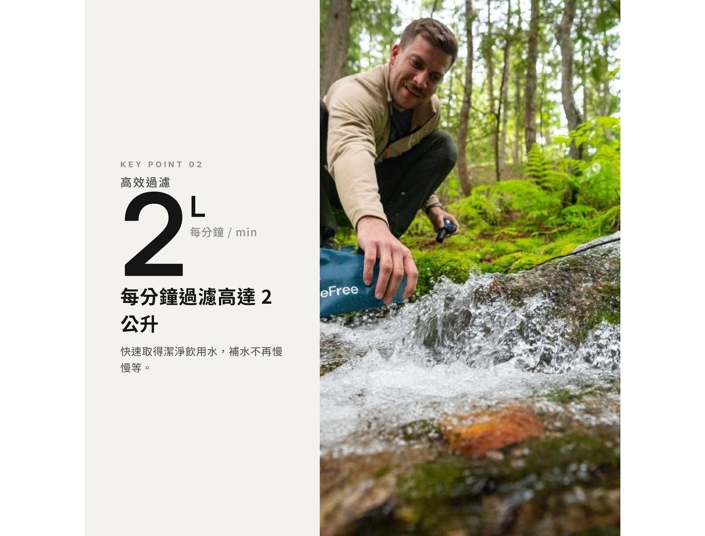 KATADYN 淨水設備 BeFree AC 個人隨身濾水器 1.0L 岩石藍 BeFree AC Filter 1.0L Slate Blue mabuvalley