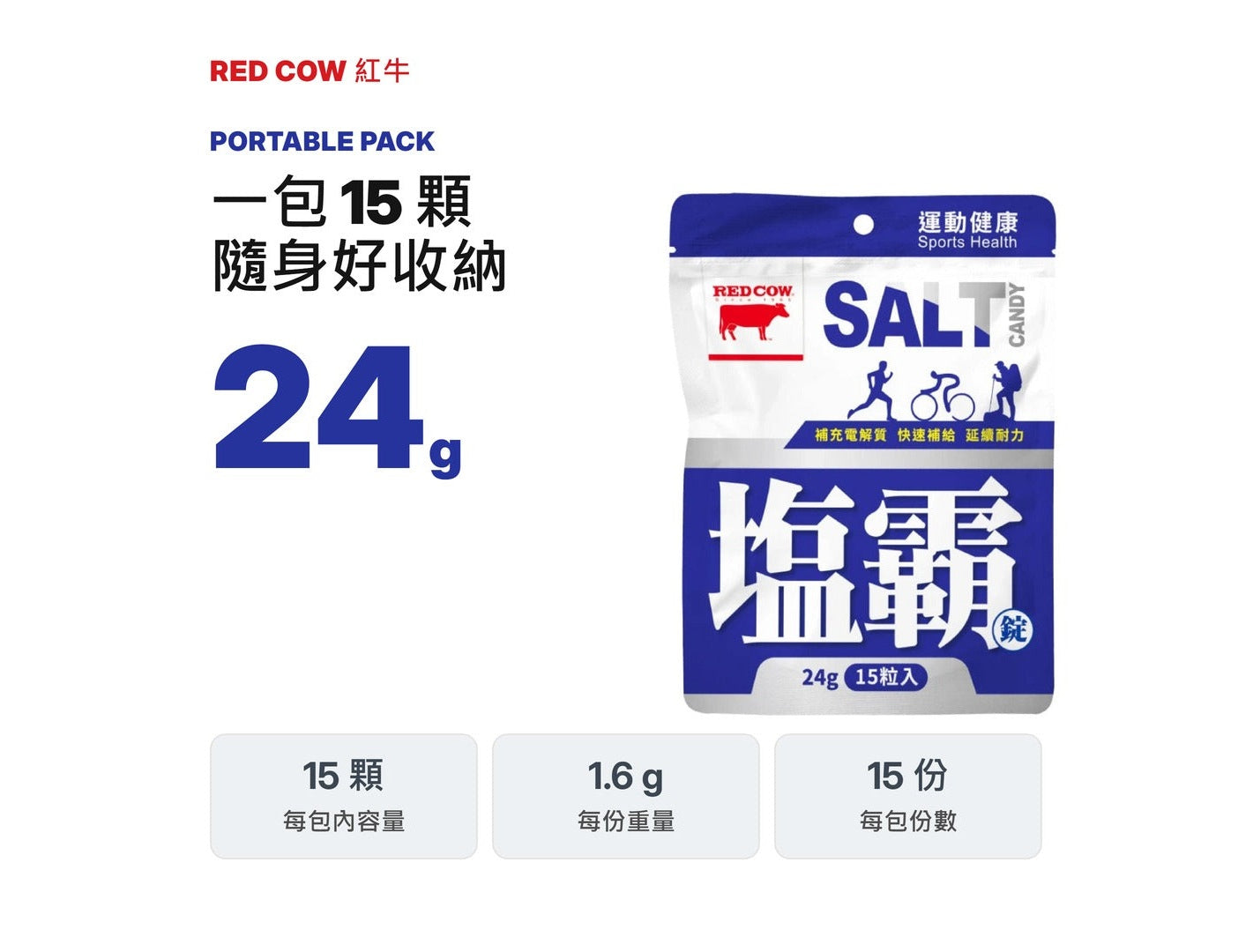 紅牛 聰勁鹽霸錠 15顆/包 mabuvalley