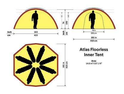 HILLEBERG Atlas Floorless Inner Tent 專用內帳 無地板